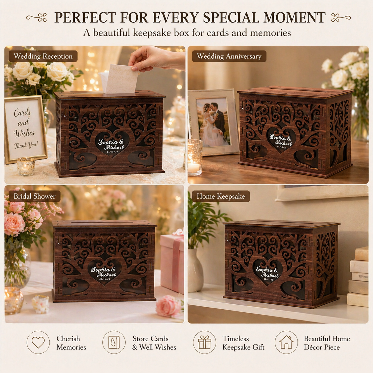 Personalized Wedding Card Box