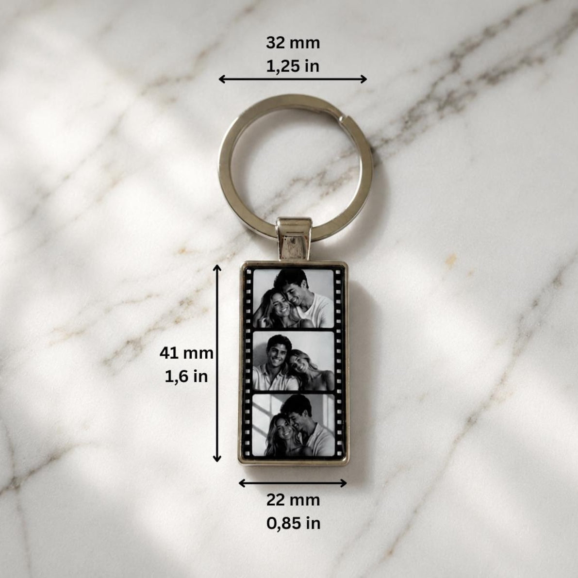 Personalized Film Strip Photo Keychain