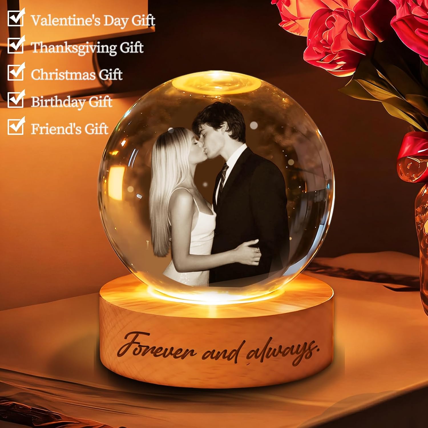 Personalized 3D Crystal Photo Ball Lamp