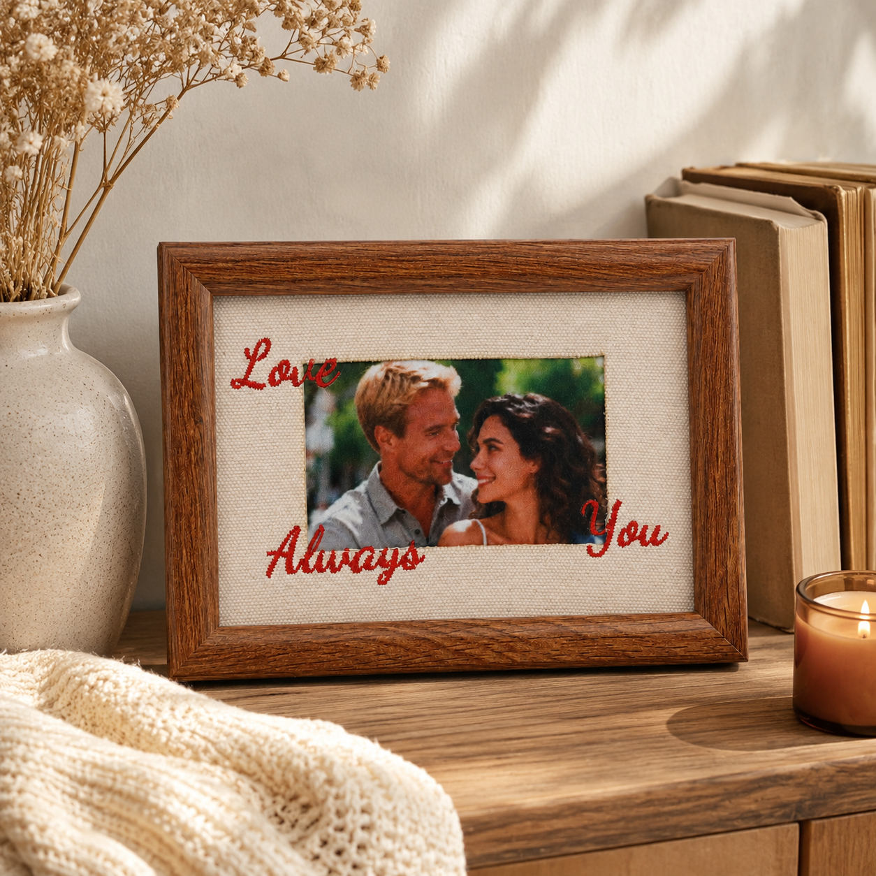 Personalized Embroidered Photo Frame