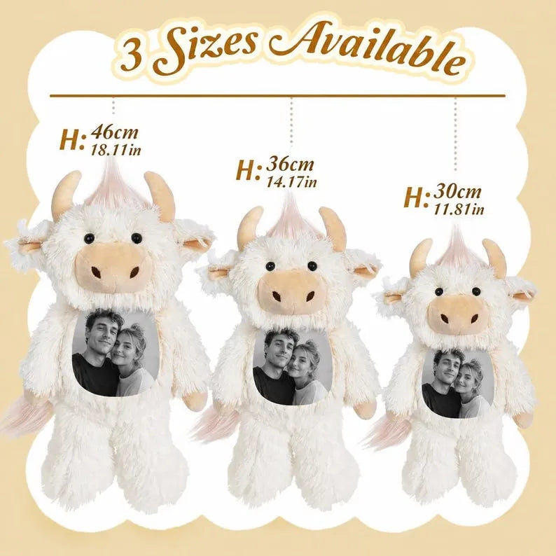 Custom Photo Highland Cow Plush