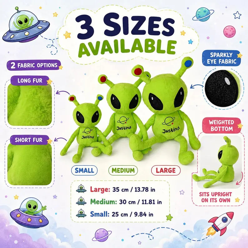 Custom Name Alien Plush Toy