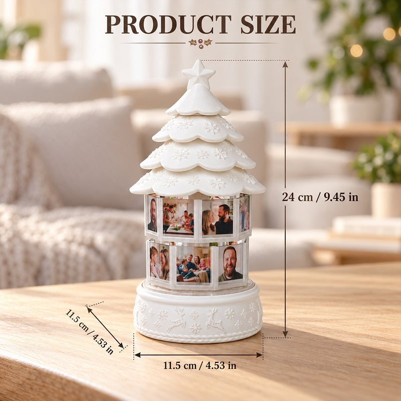 Personalized Christmas Tree Photo Music Box