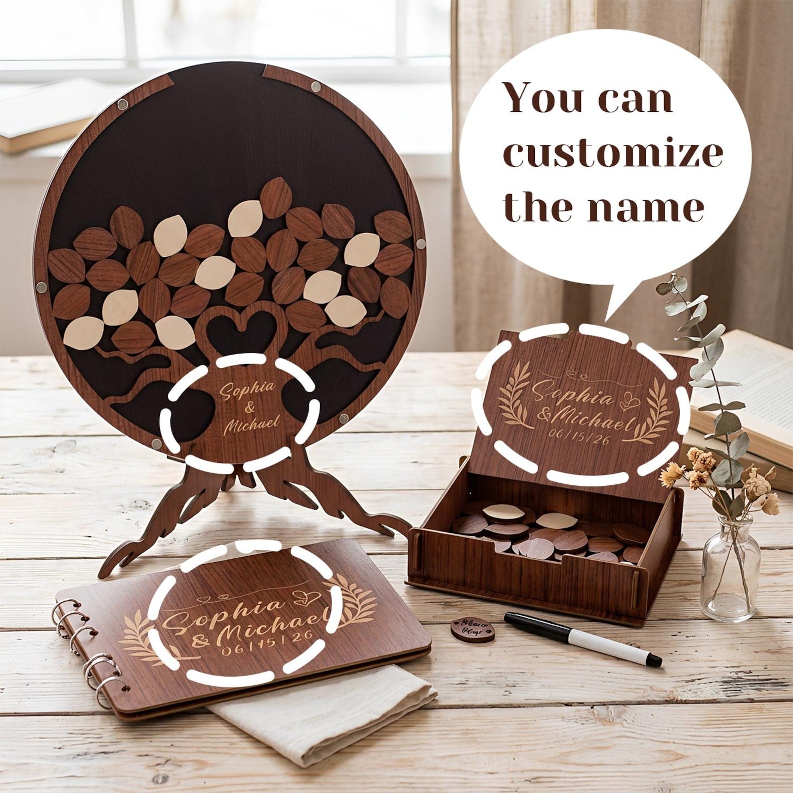 Personalized Wedding Guest Book Alternative