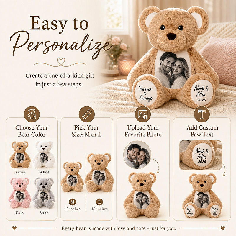 Custom Photo Teddy Bear
