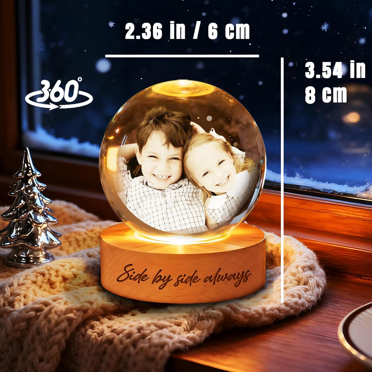 Personalized 3D Crystal Photo Ball Lamp