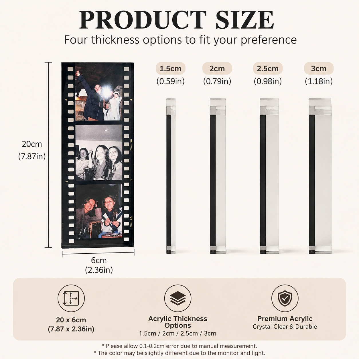 Personalized Film Roll Acrylic Photo Block