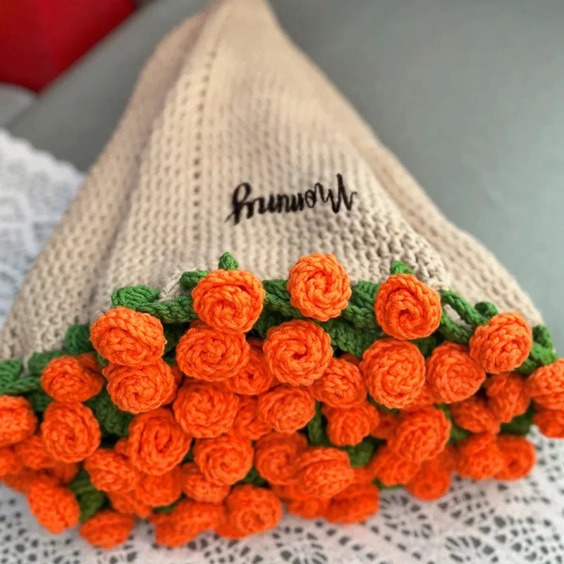 Hand-woven Rose Blanket Gift for Valentine's Day Gift