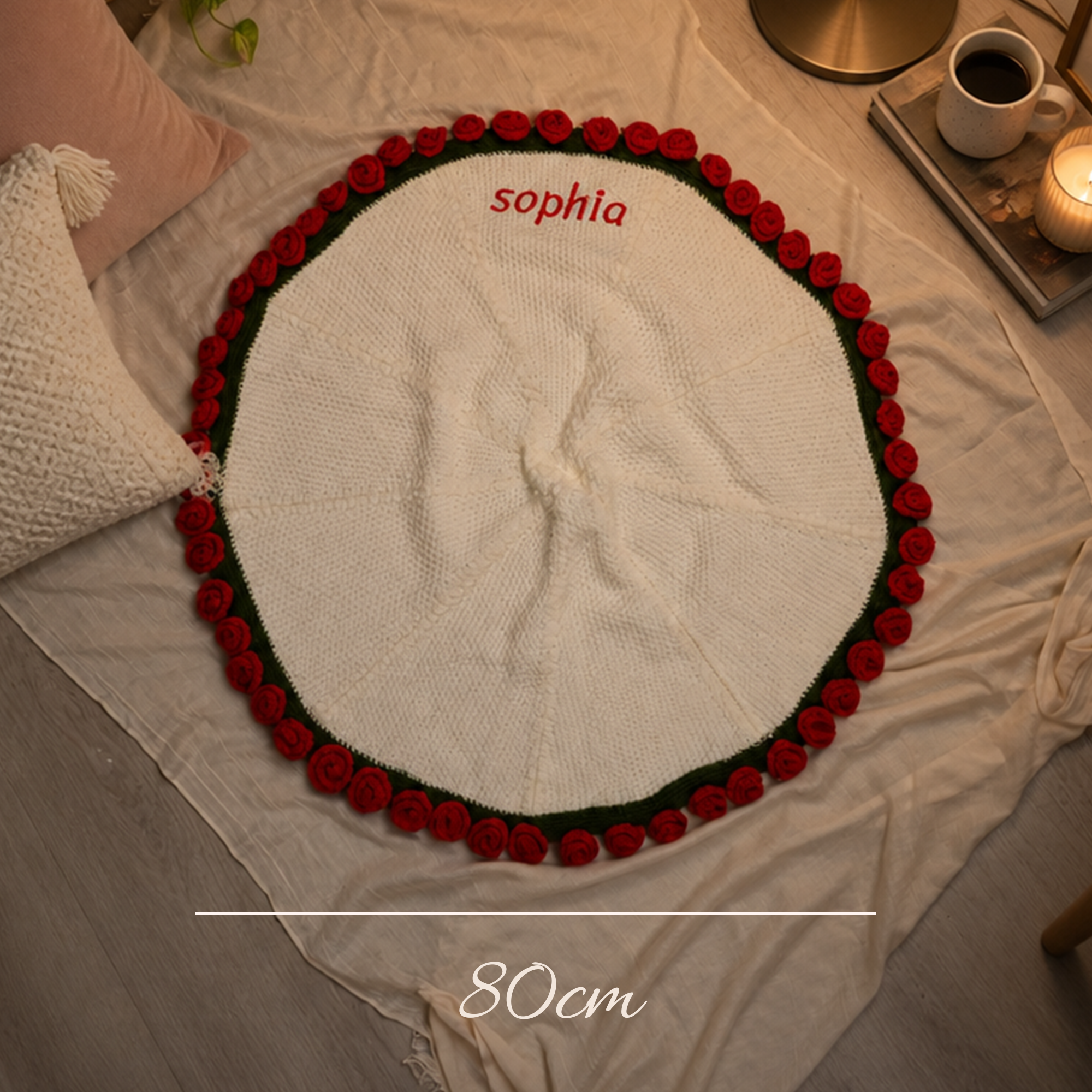 Hand-woven Rose Blanket Gift for Valentine's Day Gift