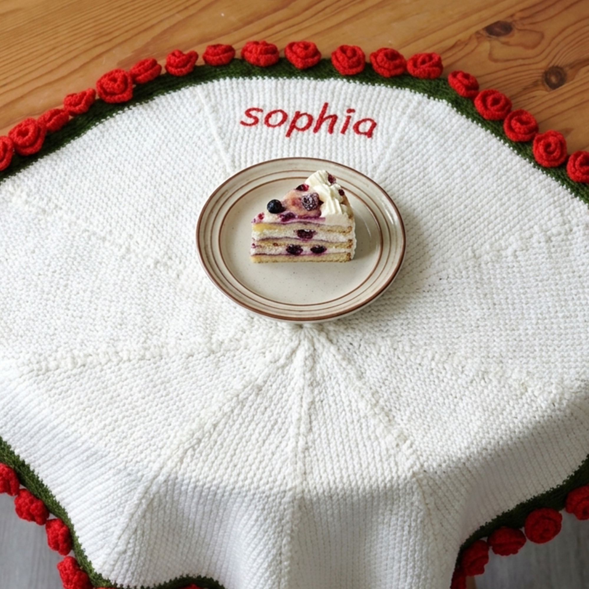 Hand-woven Rose Blanket Gift for Valentine's Day Gift