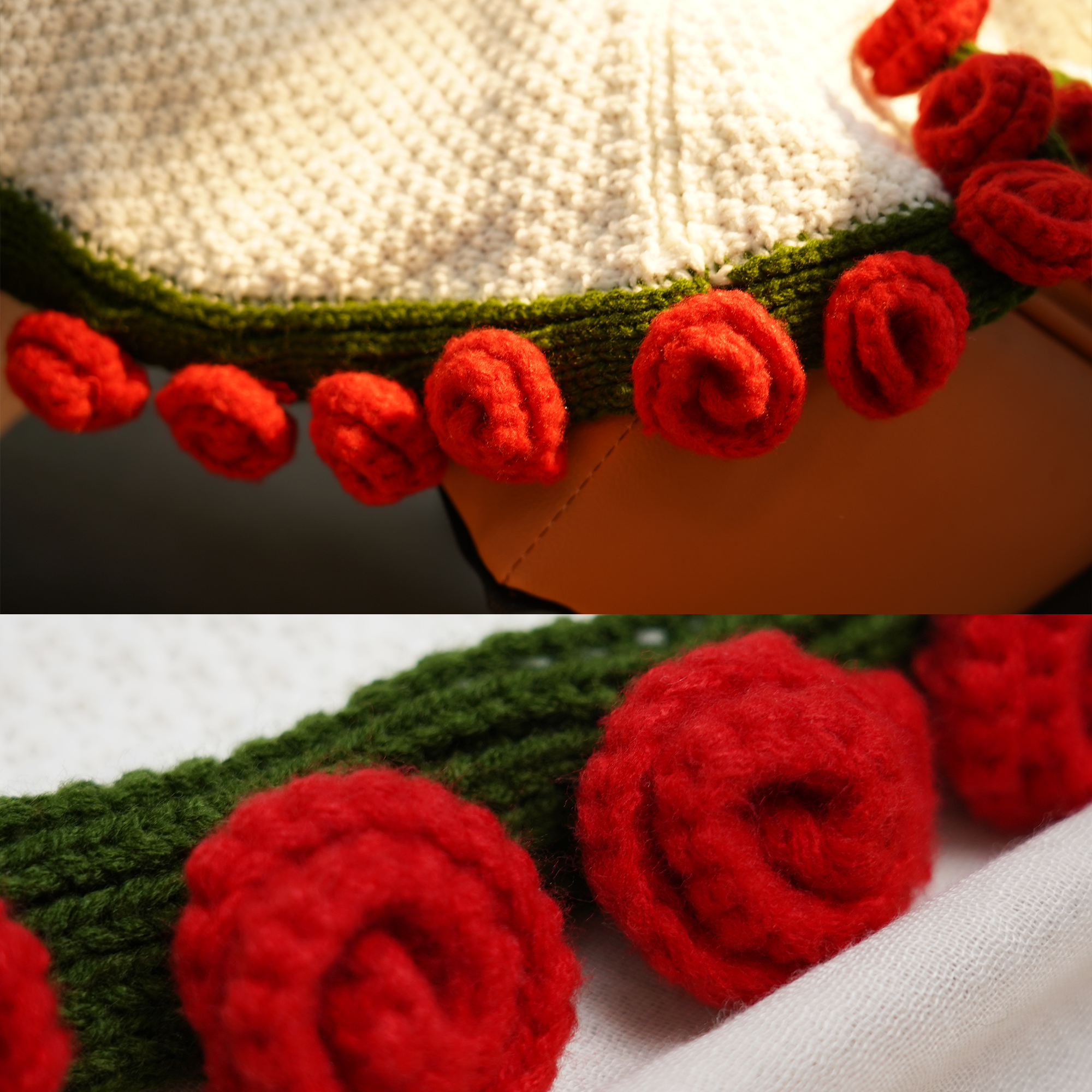 Hand-woven Rose Blanket Gift for Valentine's Day Gift
